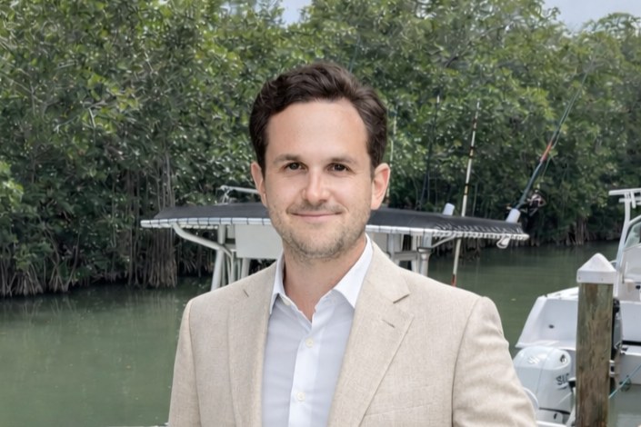 Ian Clements at a dock in Fort Lauderdale